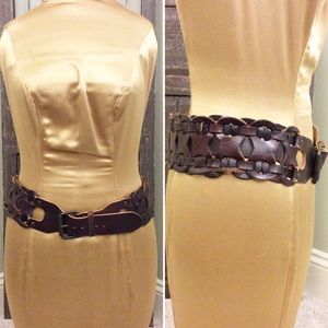 Brown 4” Genuine Leather  Belt